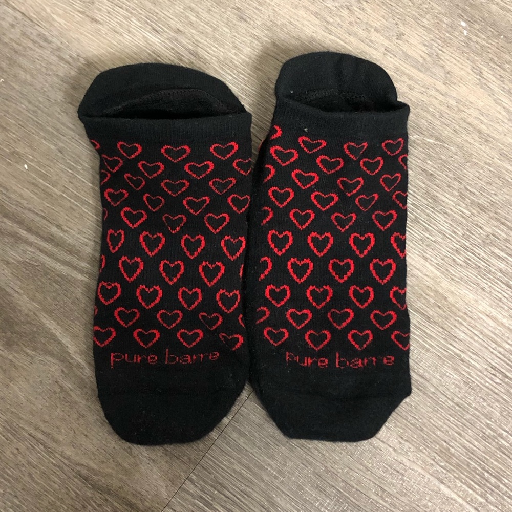 Pure Barre Hearts sticky socks